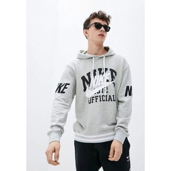 Nike Sportswear French Terry Pullover Hoodie Gray (Small) DD6168-050 - Picture 2 of 9